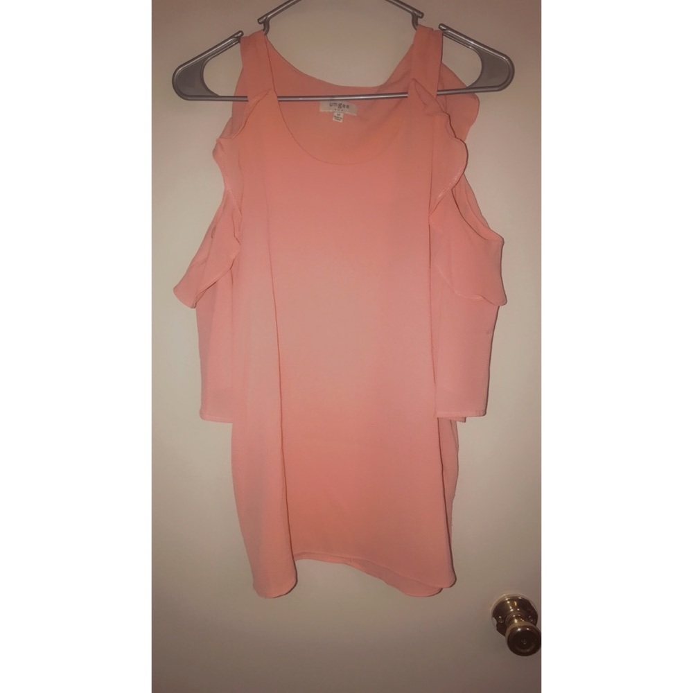 Pink Cold Shoulder Top